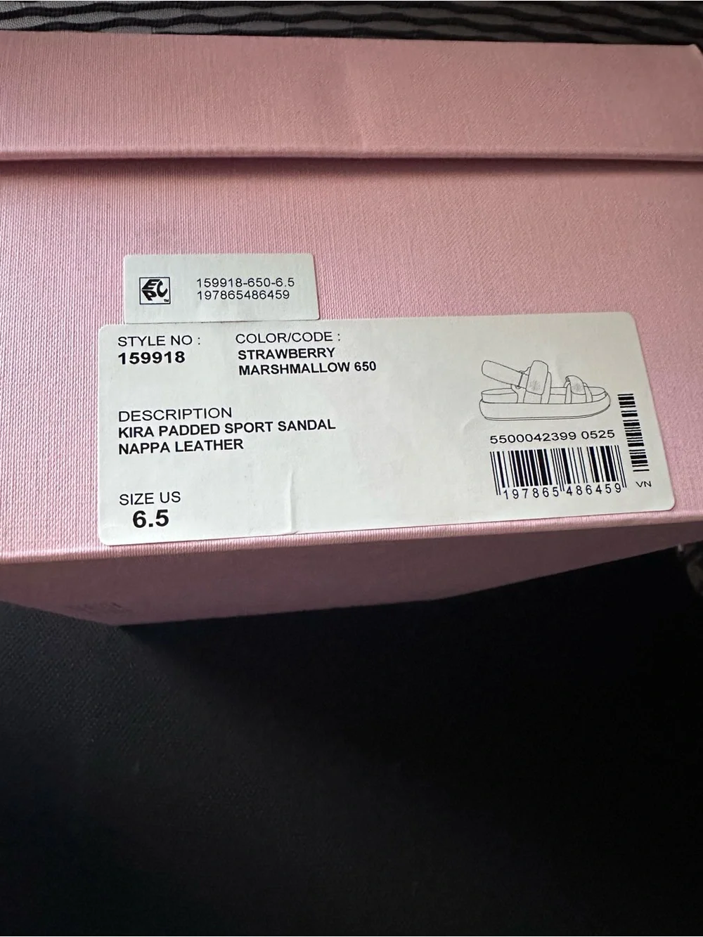 Tory Burch x BonBon Pink Kira Padded Sport Sandals - Picture 3 of 3